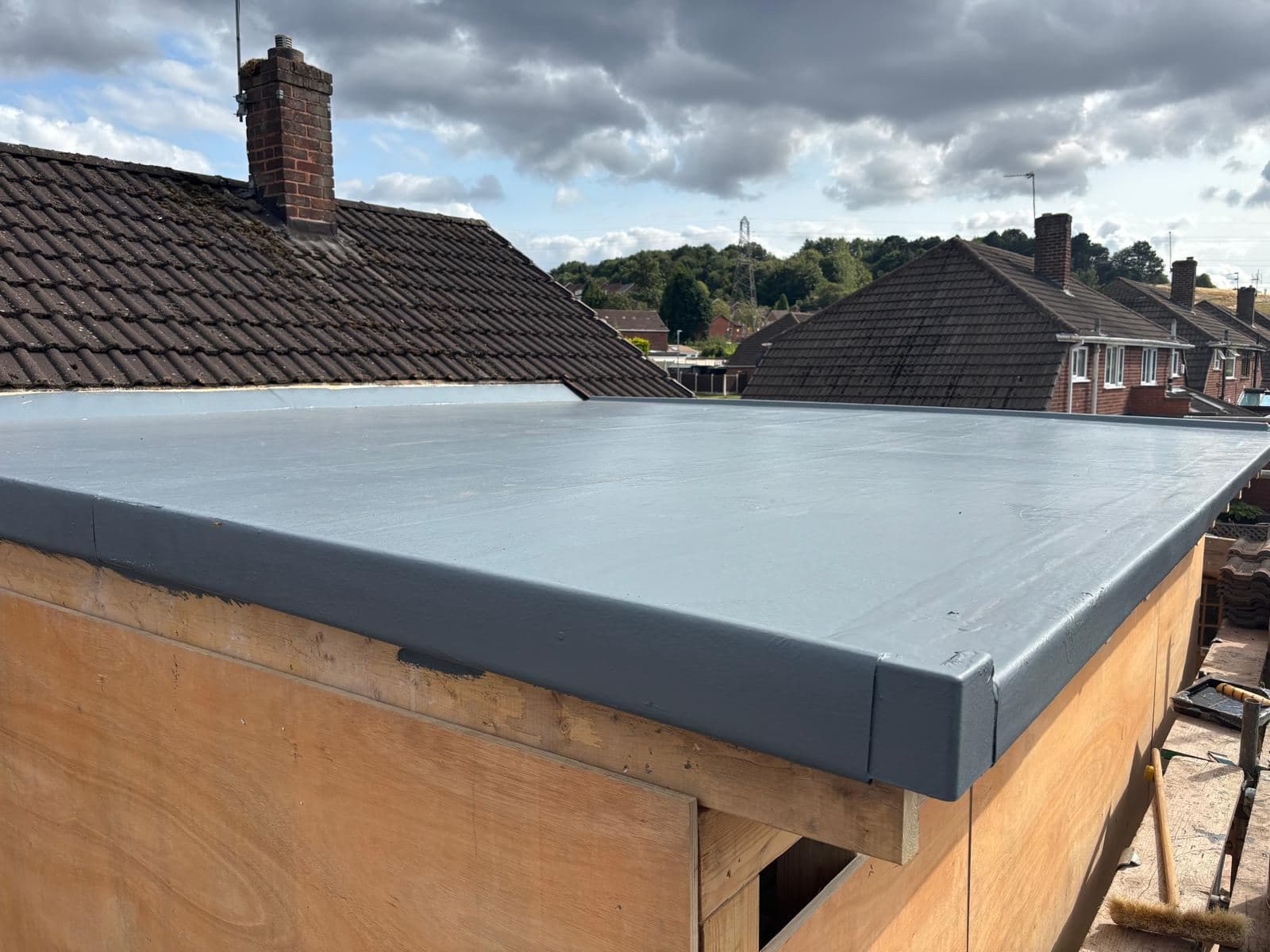 Flat roof completed